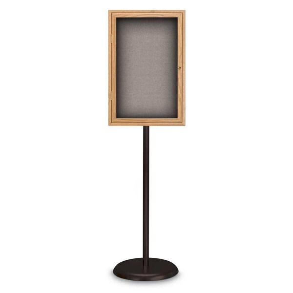 Corkboard, Double Door, Radius Frame, 60x36", Satin/Summer Tan Forbo